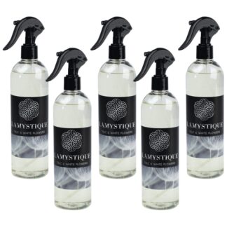 Confezione da 5 profumatori per ambienti e tessuti, fragranza Talco & Fiori bianchi, 500 ml