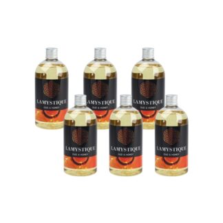 Packaging of 6 refills Oud & Honey, 500 ml